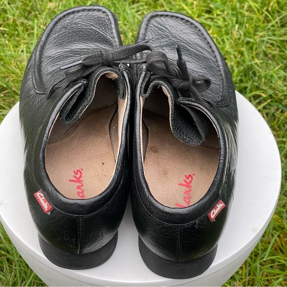 Clarks Stinson Lo Shoes Mens 13 M Black Leather Mocs Lace up Casual Comfort - Picture 10 of 15